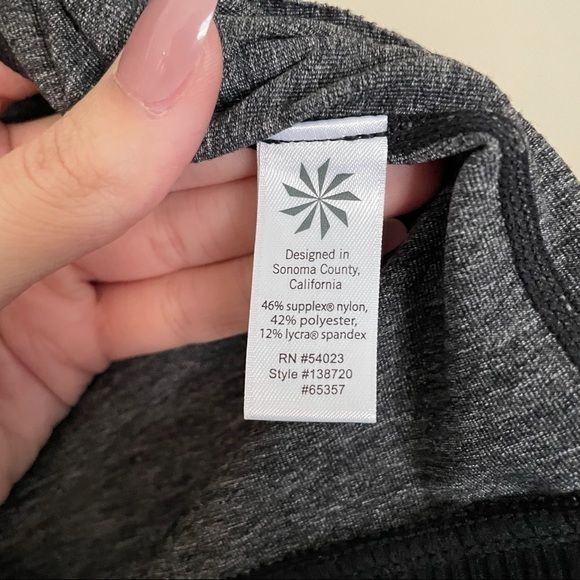 Athleta Grey and Black Bomber Zip Up Jacket - Picture 6 of 8